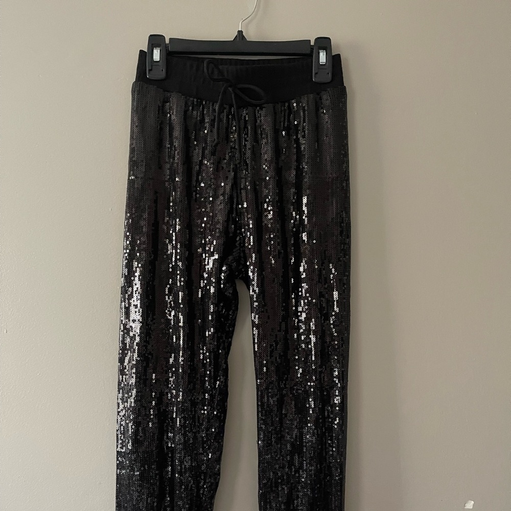 Sequin Pants for Girls/Medium/Black/Belle Du Jour